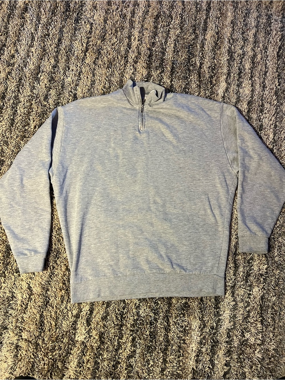 ASOS Men's Light Gray Quarter-Zip Sweater